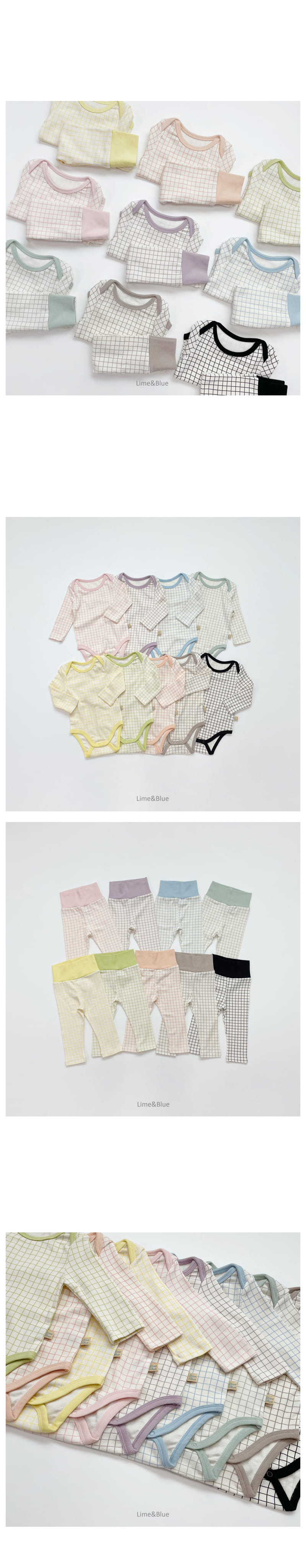 LIME & BLUE - Korean Children Fashion - #Kfashion4kids - Coco Check Bodysuit