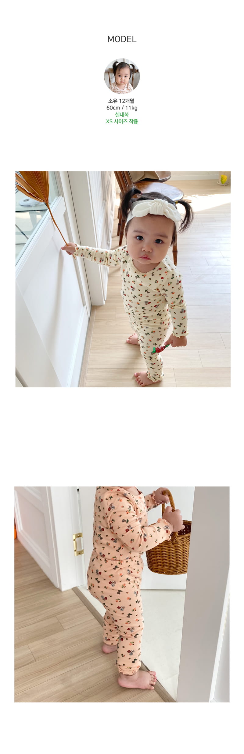 LIME & BLUE - Korean Children Fashion - #Kfashion4kids - Orange Flower Modal Easywear - 5