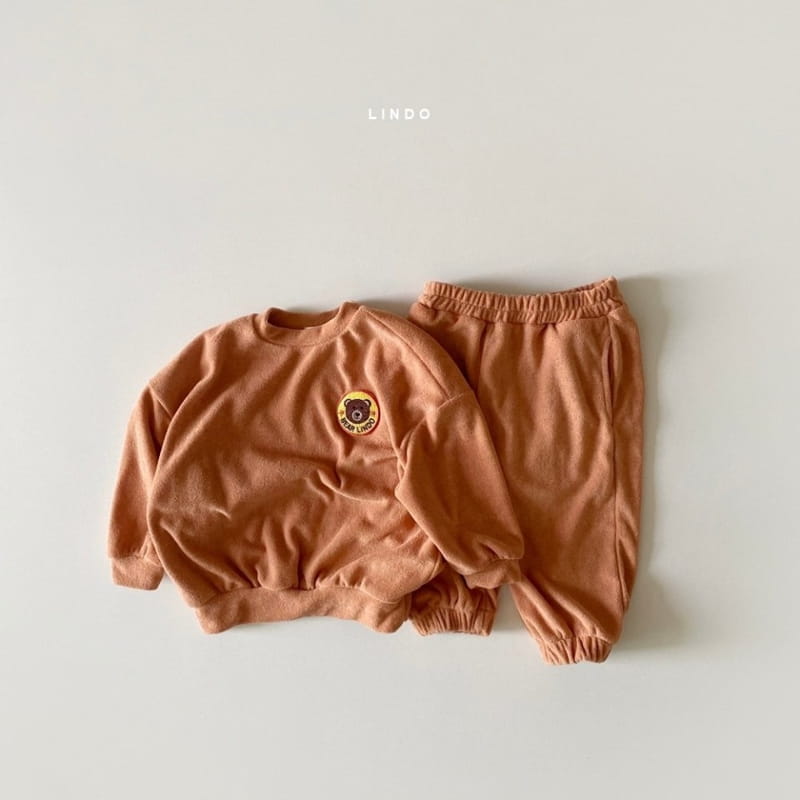 LINDO - Korean Children Fashion - #Kfashion4kids - Terry Bearp Bottom Set