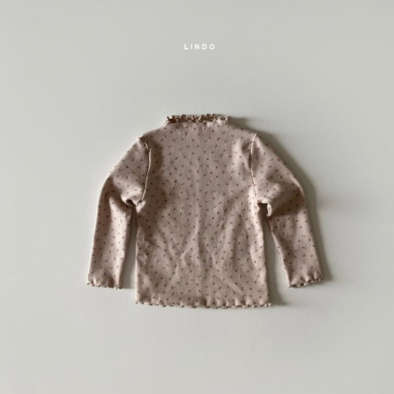 LINDO - Korean Children Fashion - #Kfashion4kids - Small Flower Half Turtleneck Tee - 2