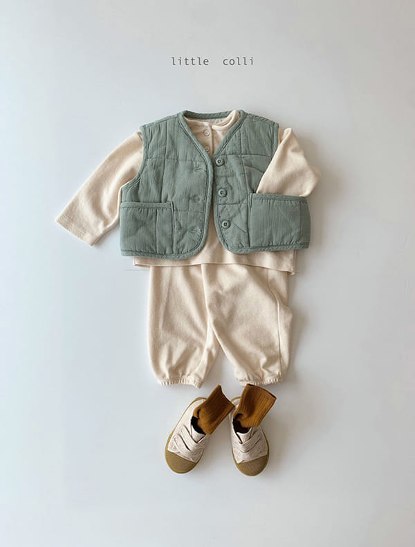 LITTLE COLLI - Korean Children Fashion - #Kfashion4kids - Bebe Tery Top Bottom Set - 5