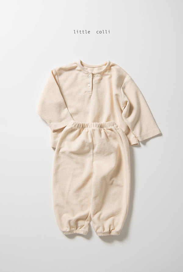 LITTLE COLLI - Korean Children Fashion - #Kfashion4kids - Bebe Tery Top Bottom Set - 6