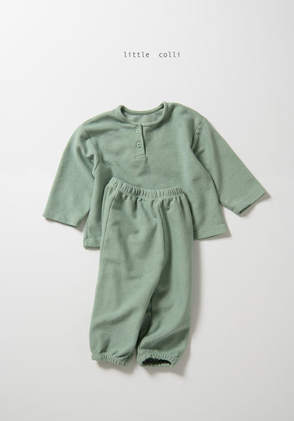 LITTLE COLLI - Korean Children Fashion - #Kfashion4kids - Bebe Tery Top Bottom Set - 7