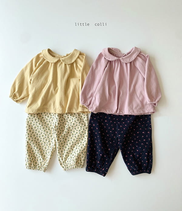 LITTLE COLLI - Korean Children Fashion - #Kfashion4kids - Bebe Small Flower Rib Bloomer - 6