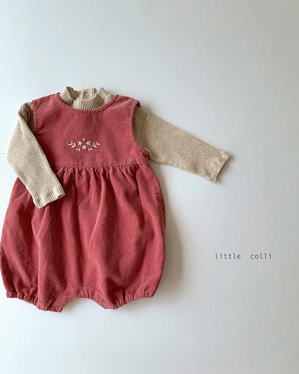 LITTLE COLLI - Korean Children Fashion - #Kfashion4kids - Bebe Autumn Rib Bodysuit - 2