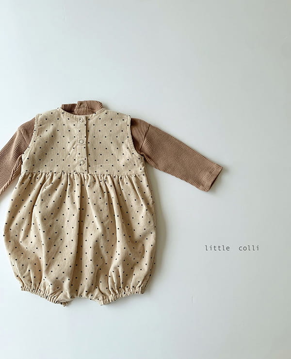 LITTLE COLLI - Korean Children Fashion - #Kfashion4kids - Bebe Autumn Rib Bodysuit - 3