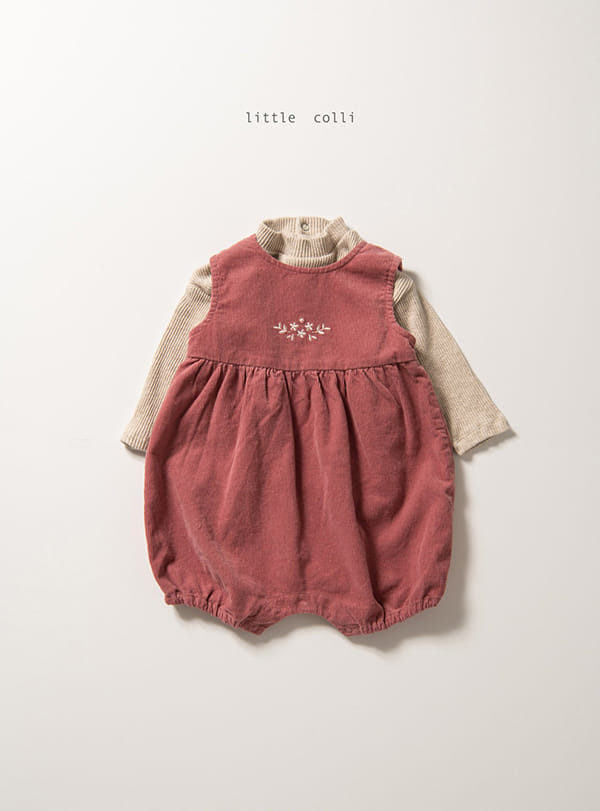 LITTLE COLLI - Korean Children Fashion - #Kfashion4kids - Bebe Autumn Rib Bodysuit - 4