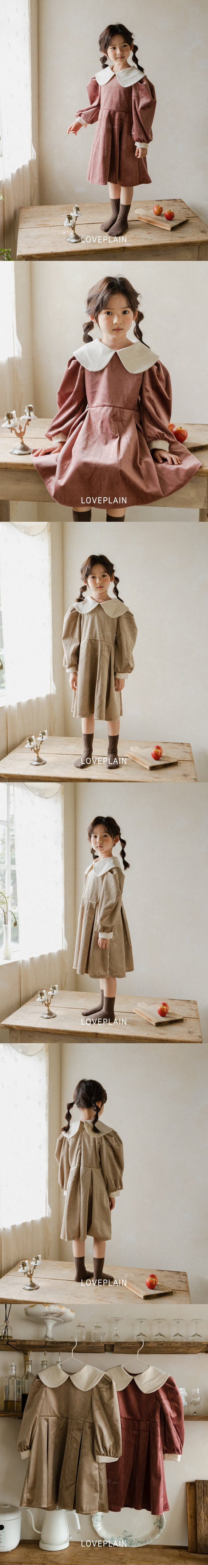 LOVE PLAIN - Korean Children Fashion - #Kfashion4kids - Jenny Velvet One-piece