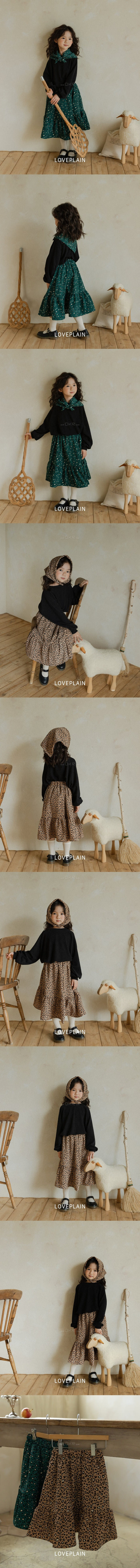 LOVE PLAIN - Korean Children Fashion - #Kfashion4kids - Leopard Ruffle Skirt