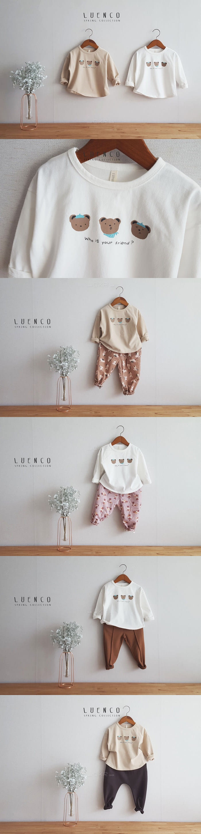 LUENCO - Korean Children Fashion - #Kfashion4kids - Three Bear Tee