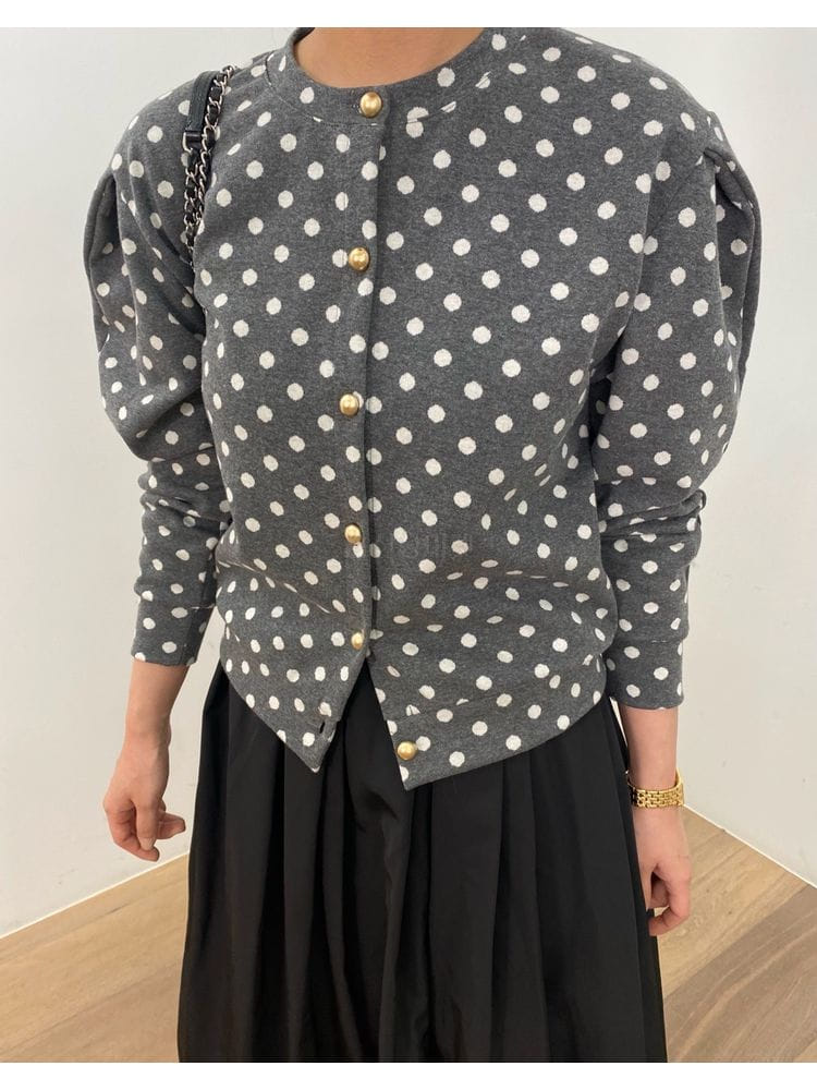 MERRY J - Korean Children Fashion - #Kfashion4kids - Dots Cardigan