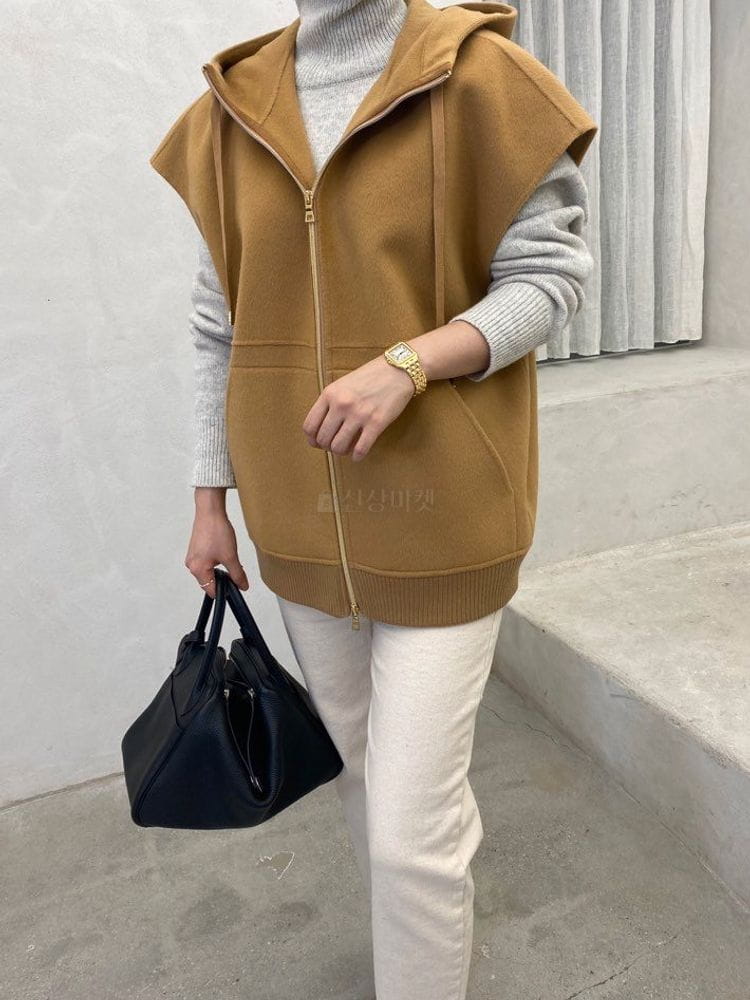MERRY J - Korean Children Fashion - #Kfashion4kids - Hoody Zipper Vest - 2