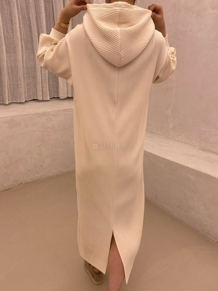 MERRY J - Korean Children Fashion - #Kfashion4kids - Pleats Hoody One-piece - 4