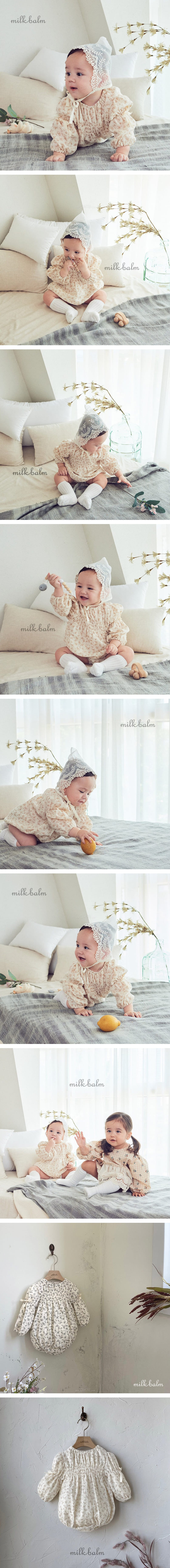 MILK BALM - Korean Children Fashion - #Kfashion4kids - Olive Smocked Bodysuit