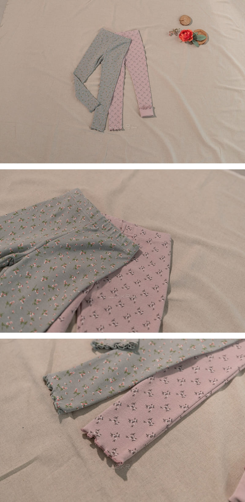 MILK POWDER - Korean Children Fashion - #Kfashion4kids - Flower Leggings