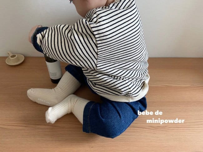MINI POWDER - Korean Children Fashion - #Kfashion4kids - Pocket Denim Bodysuit - 10