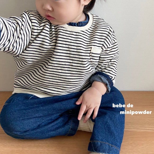 MINI POWDER - Korean Children Fashion - #Kfashion4kids - Pocket Denim Bodysuit - 11