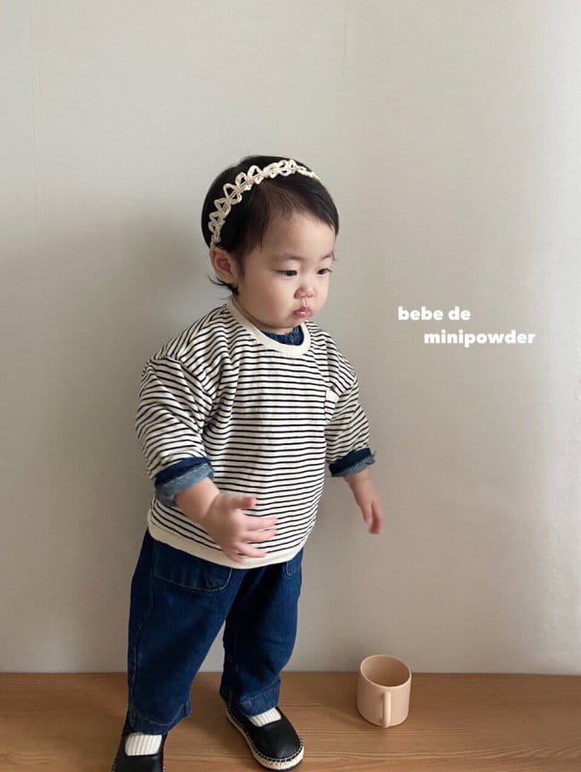MINI POWDER - Korean Children Fashion - #Kfashion4kids - Pocket Denim Bodysuit - 12