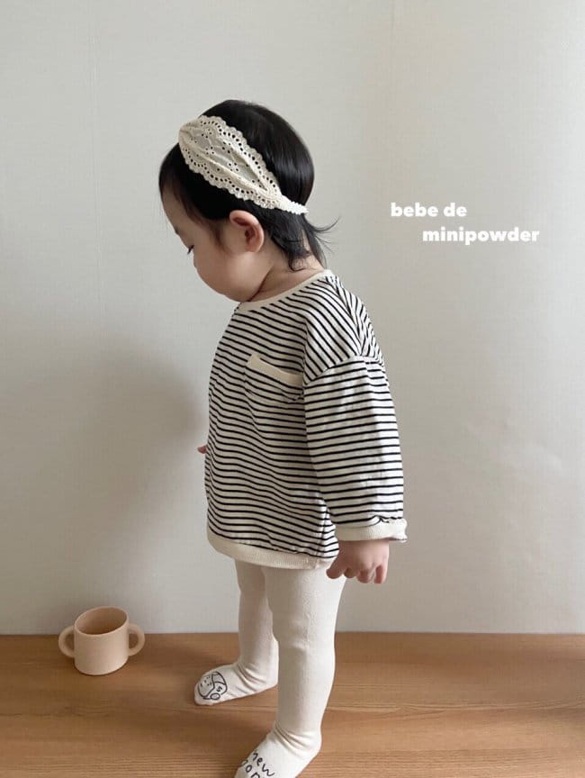 MINI POWDER - Korean Children Fashion - #Kfashion4kids - Bebe Stripes Pocket Sweatshirt