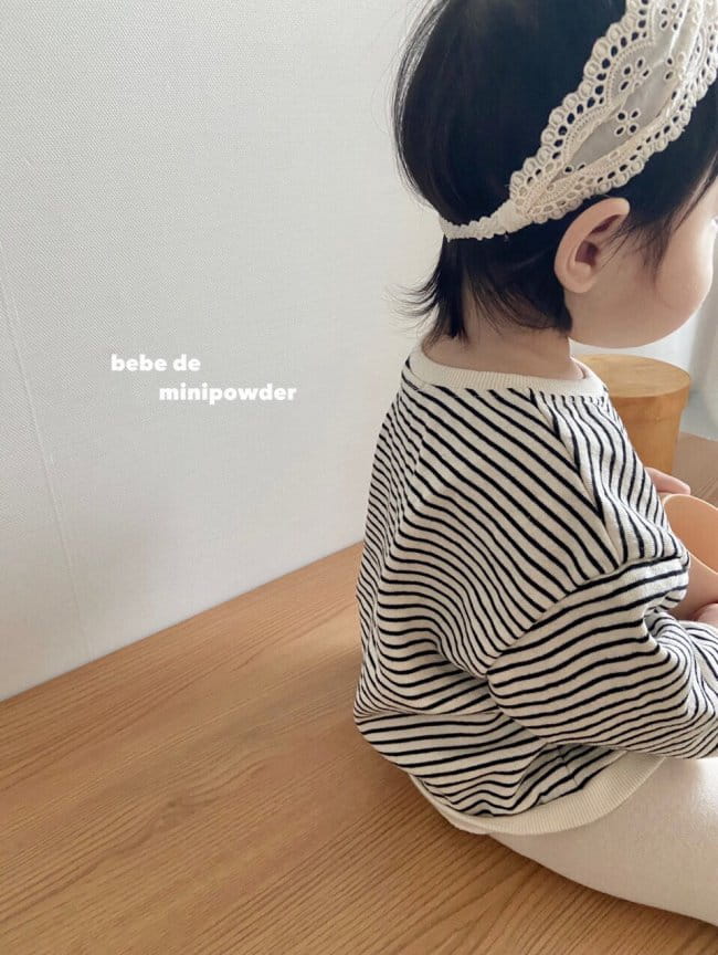 MINI POWDER - Korean Children Fashion - #Kfashion4kids - Bebe Stripes Pocket Sweatshirt - 4