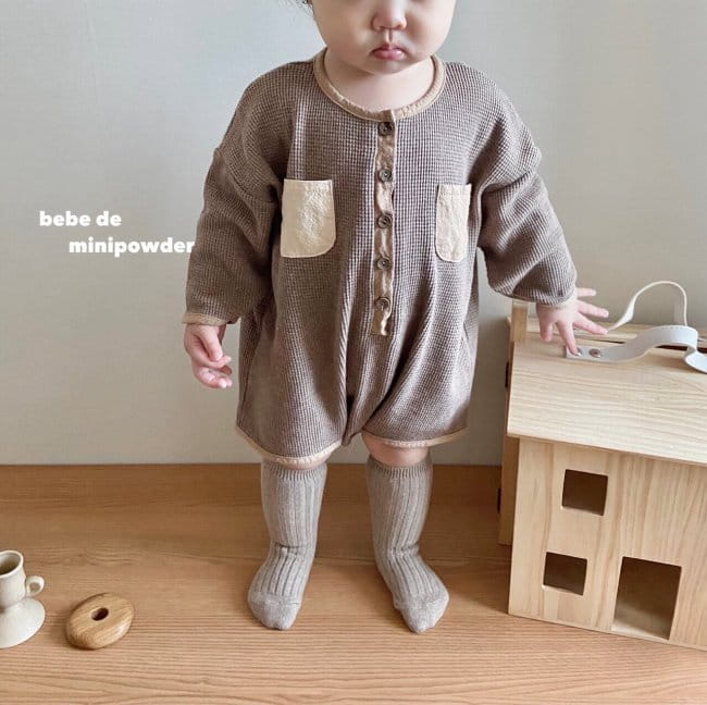 MINI POWDER - Korean Children Fashion - #Kfashion4kids - Waffle Color Bodysuit