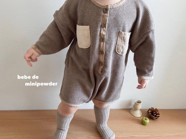 MINI POWDER - Korean Children Fashion - #Kfashion4kids - Waffle Color Bodysuit - 10