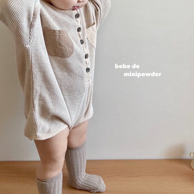 MINI POWDER - Korean Children Fashion - #Kfashion4kids - Waffle Color Bodysuit - 11