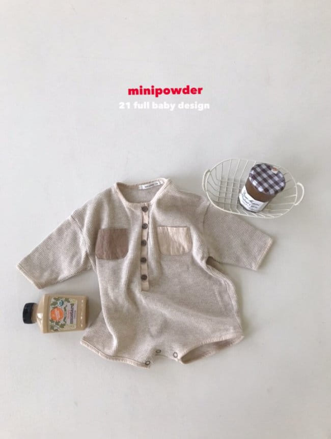 MINI POWDER - Korean Children Fashion - #Kfashion4kids - Waffle Color Bodysuit - 2