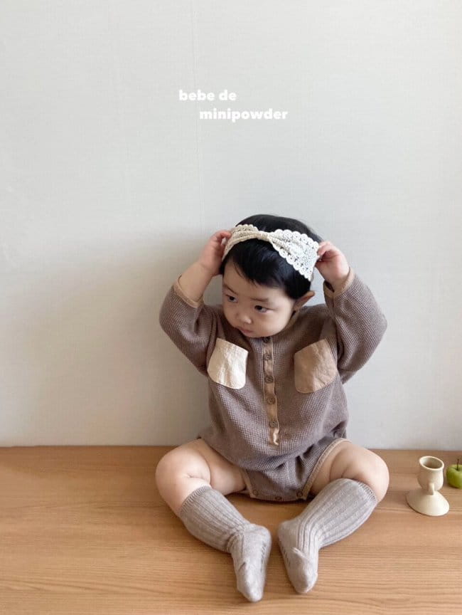 MINI POWDER - Korean Children Fashion - #Kfashion4kids - Waffle Color Bodysuit - 3