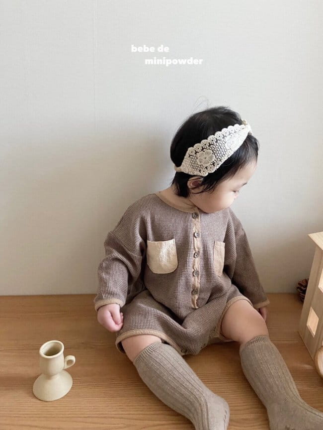 MINI POWDER - Korean Children Fashion - #Kfashion4kids - Waffle Color Bodysuit - 5