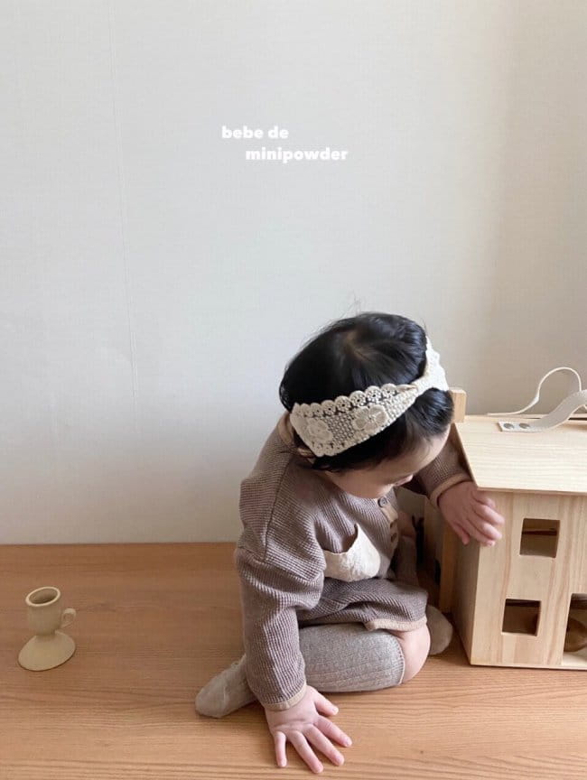 MINI POWDER - Korean Children Fashion - #Kfashion4kids - Waffle Color Bodysuit - 6