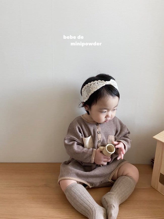 MINI POWDER - Korean Children Fashion - #Kfashion4kids - Waffle Color Bodysuit - 7