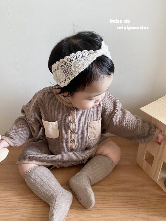 MINI POWDER - Korean Children Fashion - #Kfashion4kids - Waffle Color Bodysuit - 9