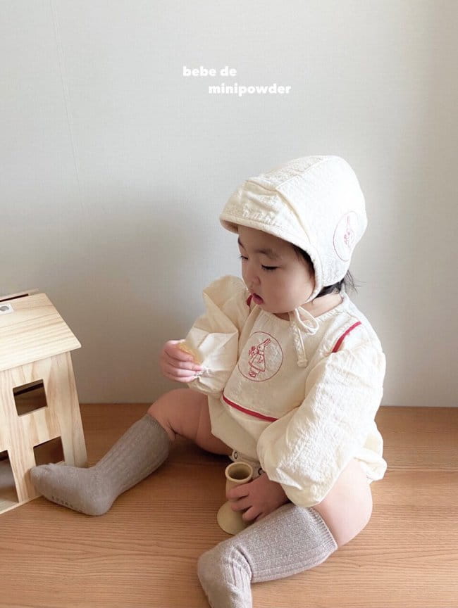 MINI POWDER - Korean Children Fashion - #Kfashion4kids - Rabbit Embroidery Bodysuit - 10