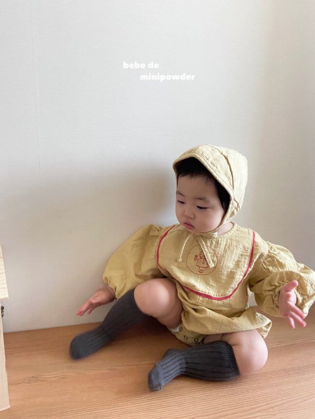 MINI POWDER - Korean Children Fashion - #Kfashion4kids - Rabbit Embroidery Bodysuit - 3