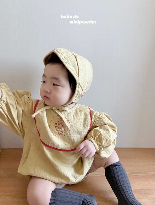 MINI POWDER - Korean Children Fashion - #Kfashion4kids - Rabbit Embroidery Bodysuit - 7