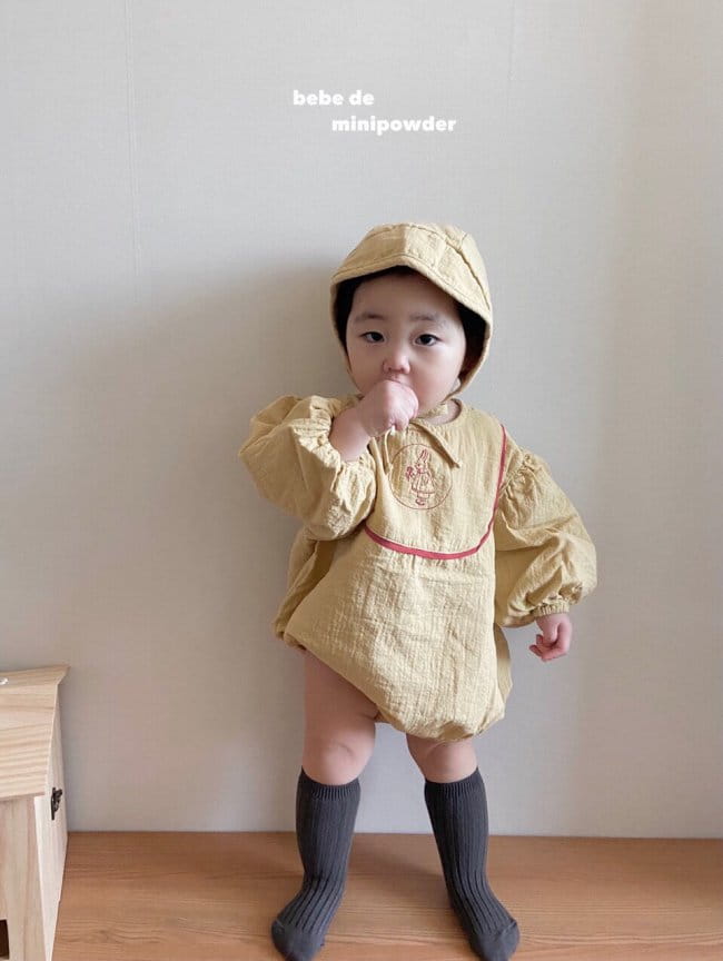 MINI POWDER - Korean Children Fashion - #Kfashion4kids - Rabbit Embroidery Bodysuit - 8
