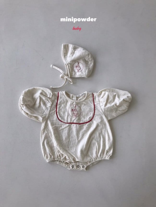 MINI POWDER - Korean Children Fashion - #Kfashion4kids - Rabbit Embroidery Bonnet - 4