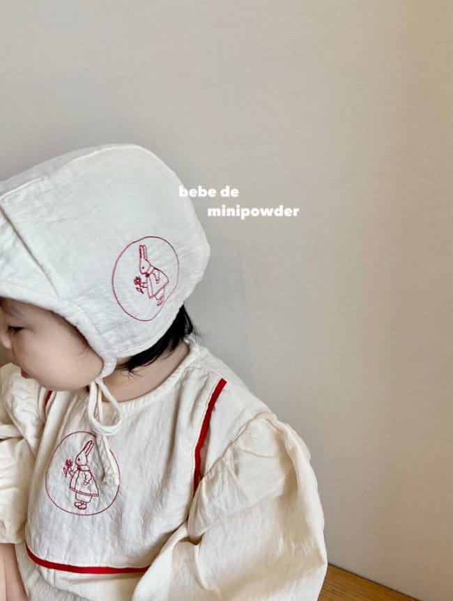 MINI POWDER - Korean Children Fashion - #Kfashion4kids - Rabbit Embroidery Bonnet - 6