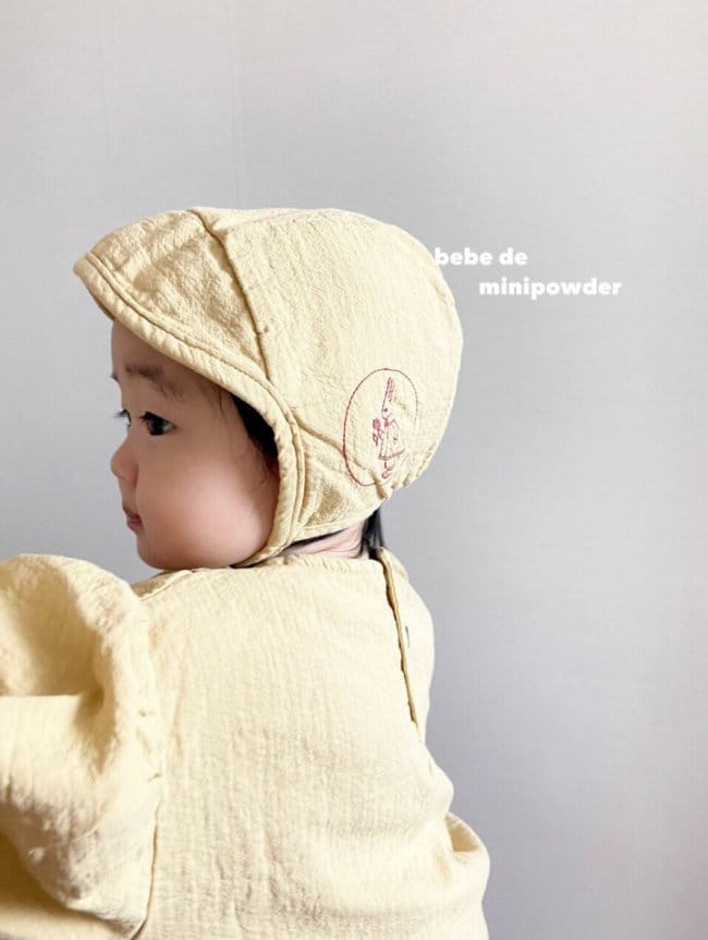 MINI POWDER - Korean Children Fashion - #Kfashion4kids - Rabbit Embroidery Bonnet - 7