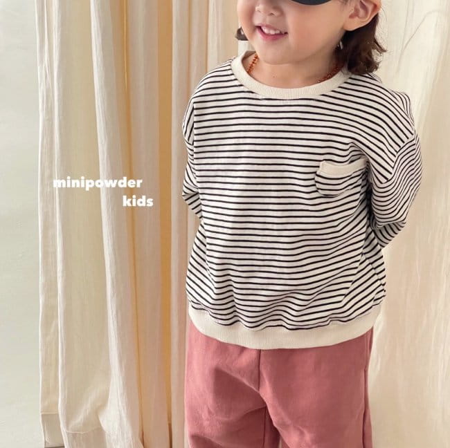MINI POWDER - Korean Children Fashion - #Kfashion4kids - Stripes Pocket Sweatshirt - 2
