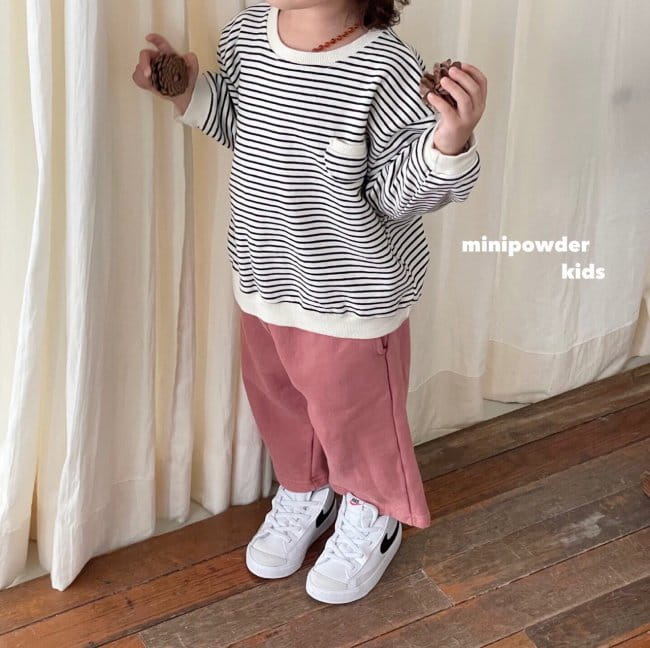 MINI POWDER - Korean Children Fashion - #Kfashion4kids - Stripes Pocket Sweatshirt - 4