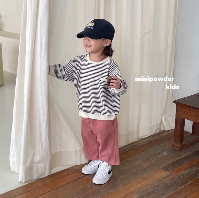 MINI POWDER - Korean Children Fashion - #Kfashion4kids - Stripes Pocket Sweatshirt - 7