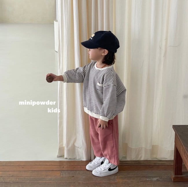 MINI POWDER - Korean Children Fashion - #Kfashion4kids - Stripes Pocket Sweatshirt - 8