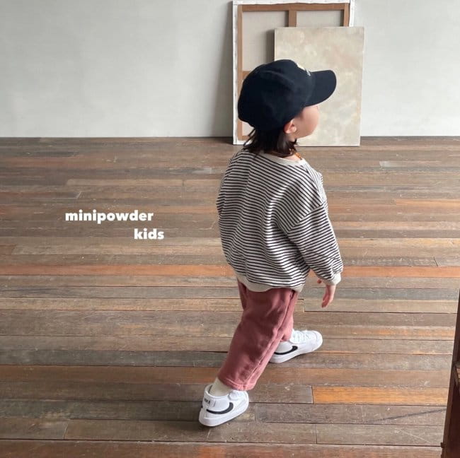 MINI POWDER - Korean Children Fashion - #Kfashion4kids - Stripes Pocket Sweatshirt - 9