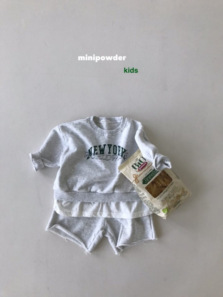 MINI POWDER - Korean Children Fashion - #Kfashion4kids - New York Top Bottom Set