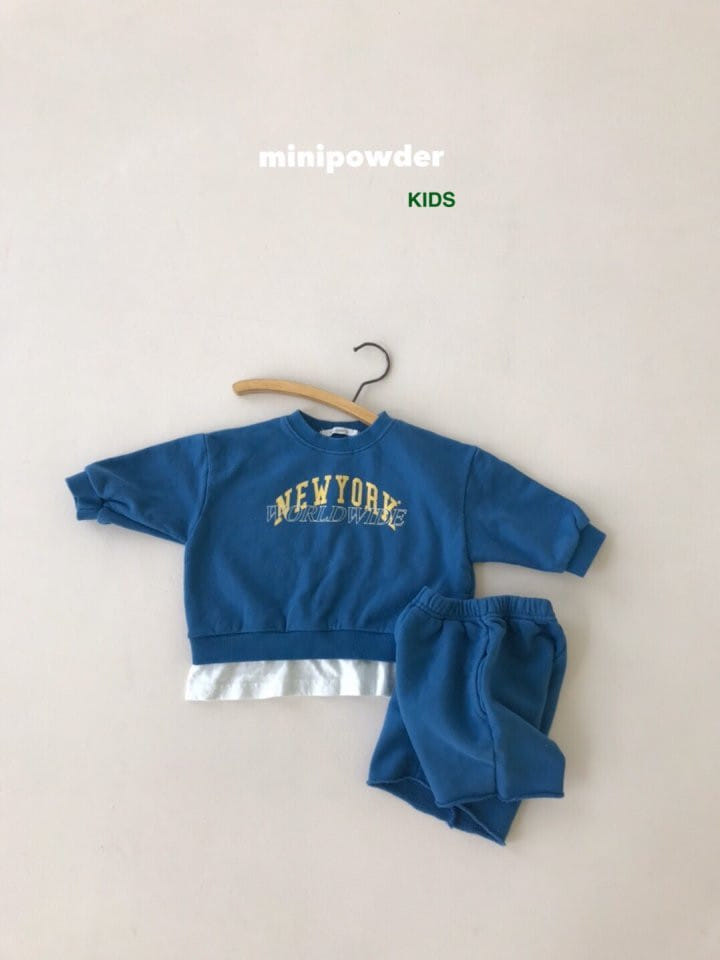 MINI POWDER - Korean Children Fashion - #Kfashion4kids - New York Top Bottom Set - 2