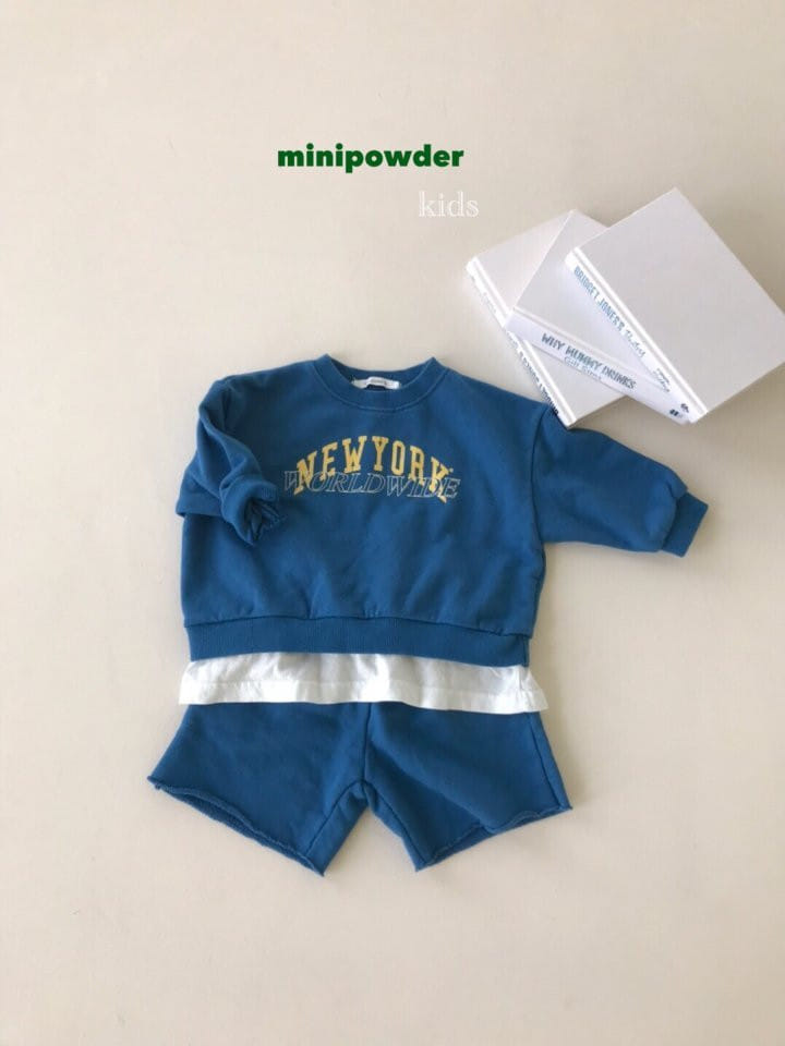 MINI POWDER - Korean Children Fashion - #Kfashion4kids - New York Top Bottom Set - 3