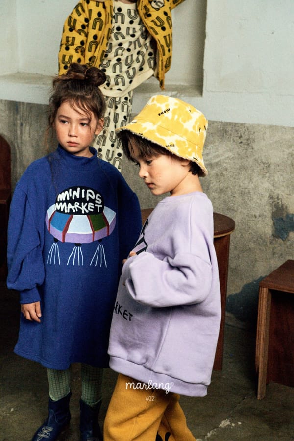 MINI PS MARKET - Korean Children Fashion - #Kfashion4kids - Spaceship Painting Turtleneck One-piece - 3