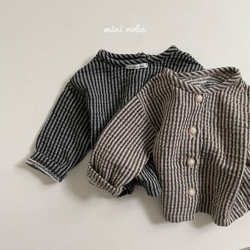 MINI ROBE - Korean Children Fashion - #Kfashion4kids - Stripe Top Bottom Set - 9